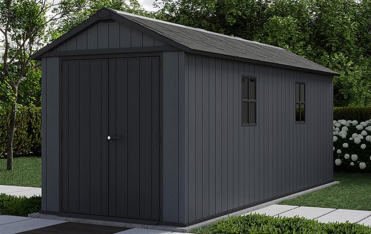 Newton Plus Shed 7.5x17ft - Grey