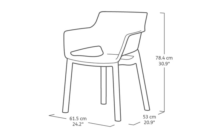 Elisa Dining Chair Set of 6 - Grey