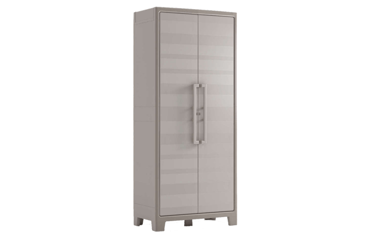 Armario alto de exterior Gulliver - 182x44x80 cm. - Beige/Arena