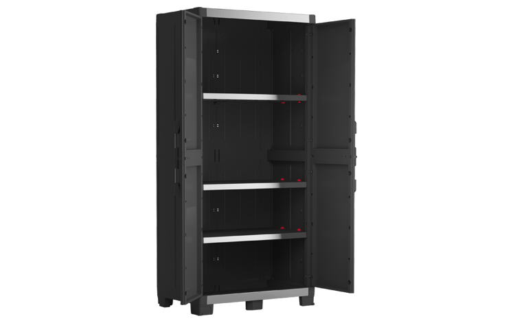 Armoire Haute XL Garage - 89x54xH188 cm - Noir