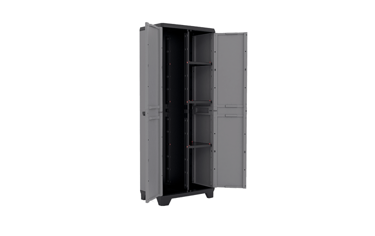 Armoire haute utiliaire Stilo - 68x39xH173 cm - Noir