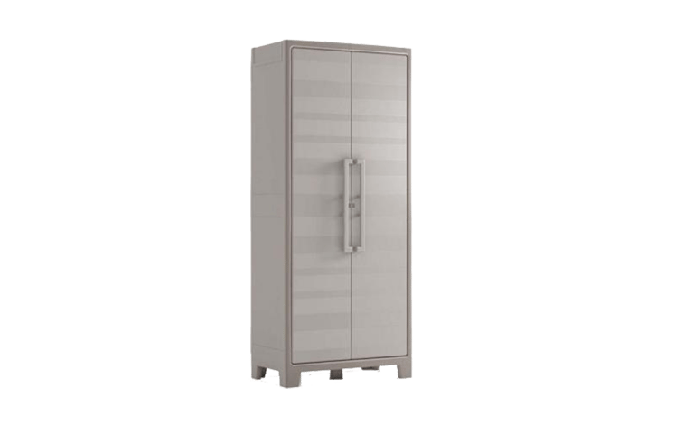 Armario escobero de exterior Gulliver - 182x44x80 cm. - Beige/Arena