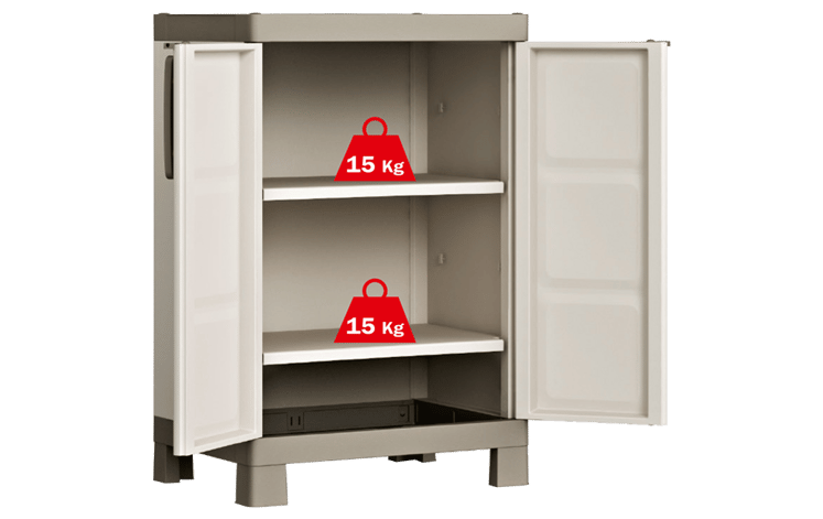 Armoire basse Excellence - 65x45xH97 cm - Beige