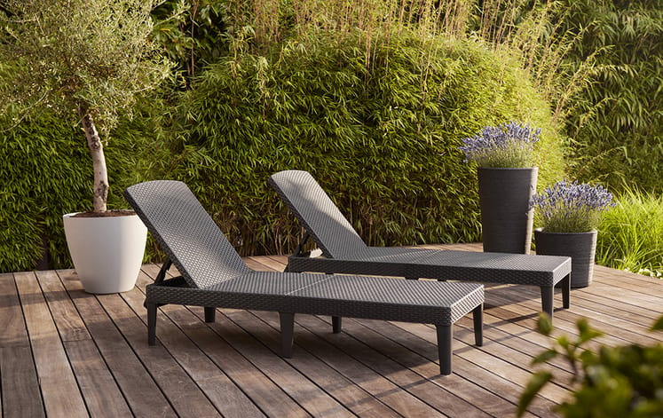 Chaise longue Jaipur - Anthracite