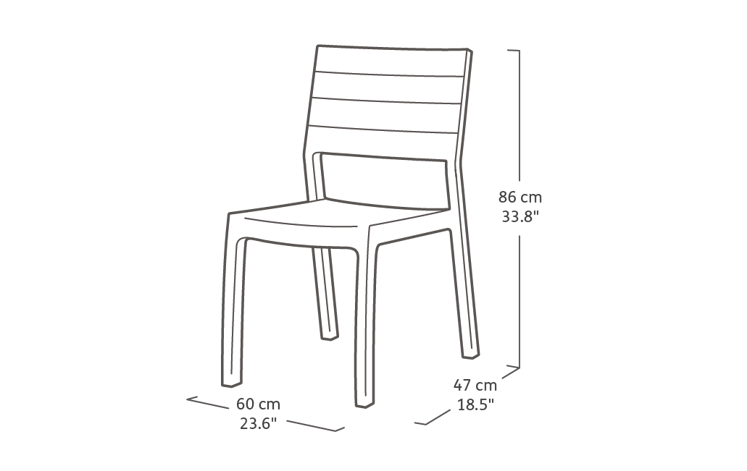 Pack de 2 sillas de exterior Harmony - Capuchino