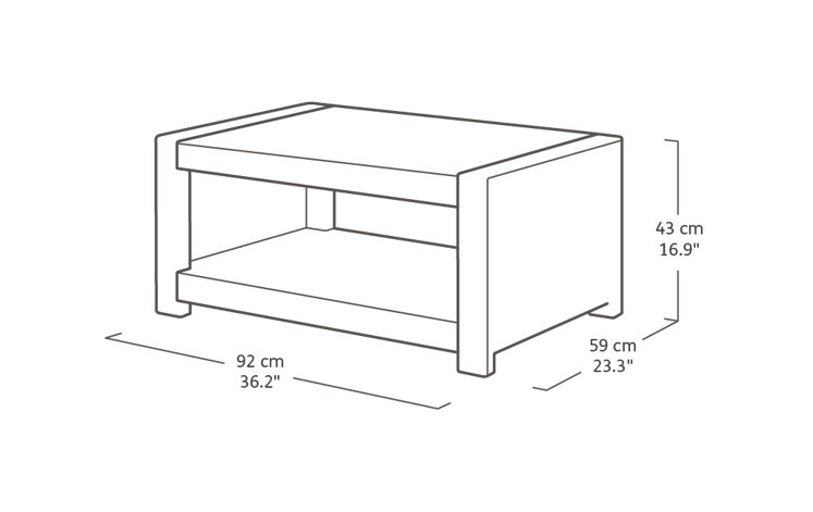 Monaco 4 Seater Lounge Set - Grey