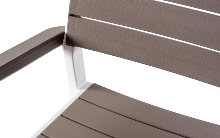 Pack de 2 sillas de exterior con reposabrazos Harmony - Capuchino