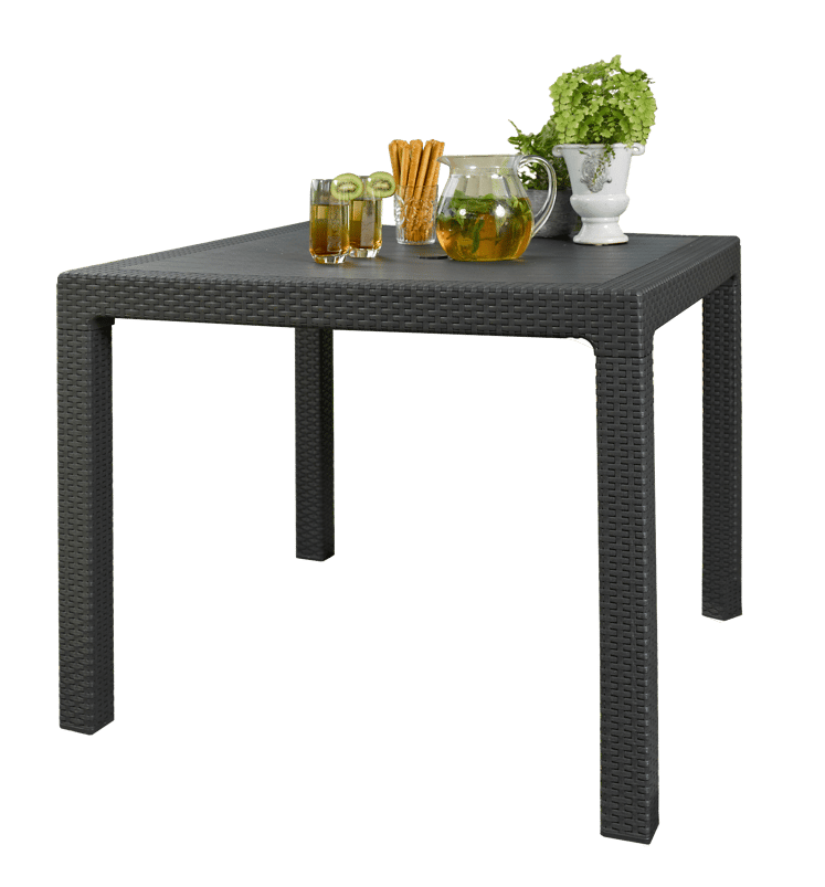 Mesa comedor de exterior Quartet 95x95x74.5 cm - Grafito