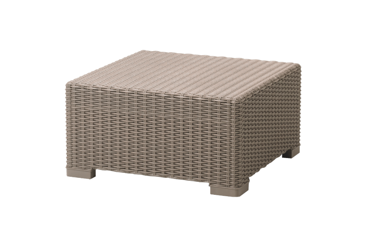 Mesa auxiliar de exterior California 68x68x35 cm - Capuchino