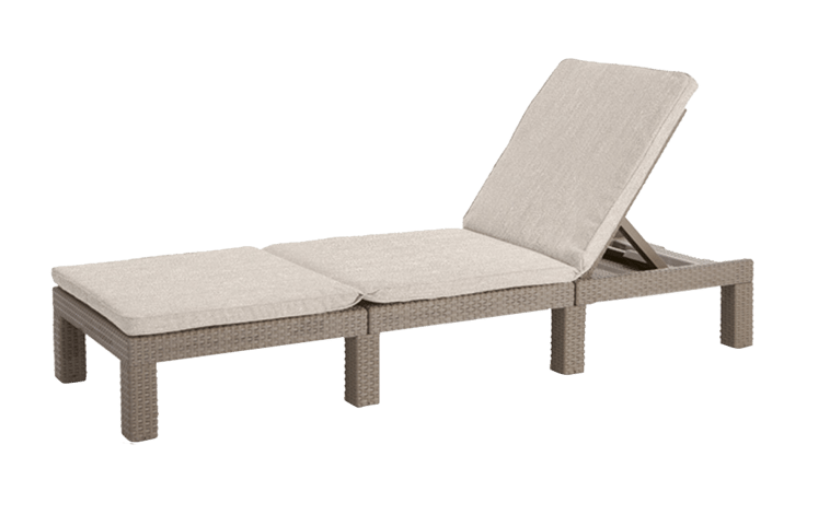 Tumbona de jardín Daytona Deluxe 65x195x25.5 cm - Capuchino