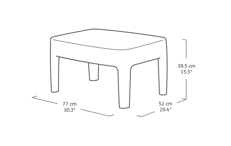 Conjunto de exterior de 4 plazas Tarifa - Gris