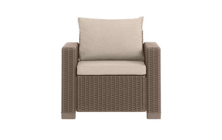 Pack de 2 sillones de exterior California 83x68x71.5 cm - Capuchino