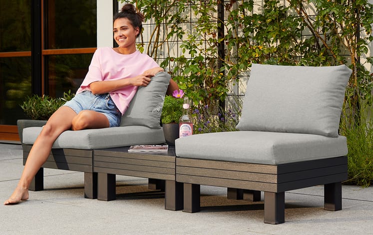 Elements 5 Seater Corner Modular Lounge Set - Graphite