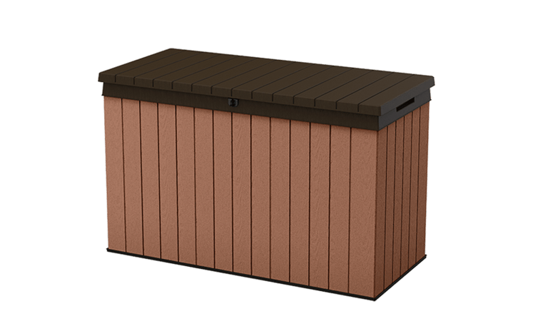 Coffre de jardin Darwin 662L - Marron Aspect Bois