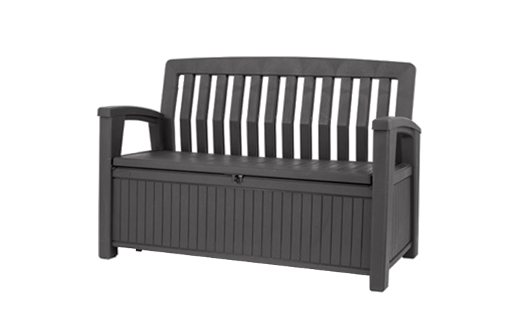 Banc de jardin avec coffre 227L - Anthracite