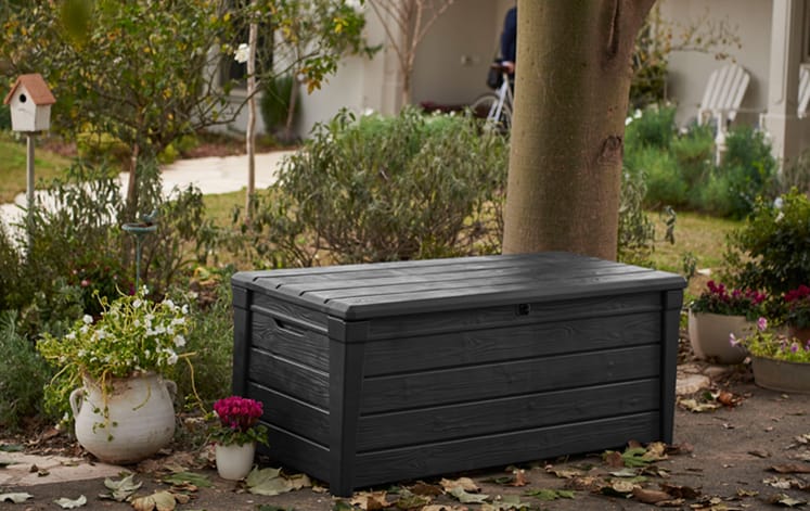 Brightwood Graphite 120 Gallon Storage Deck Box - Keter US