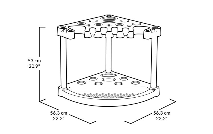 Black Corner Tool Rack for Sheds & Garage - Keter US