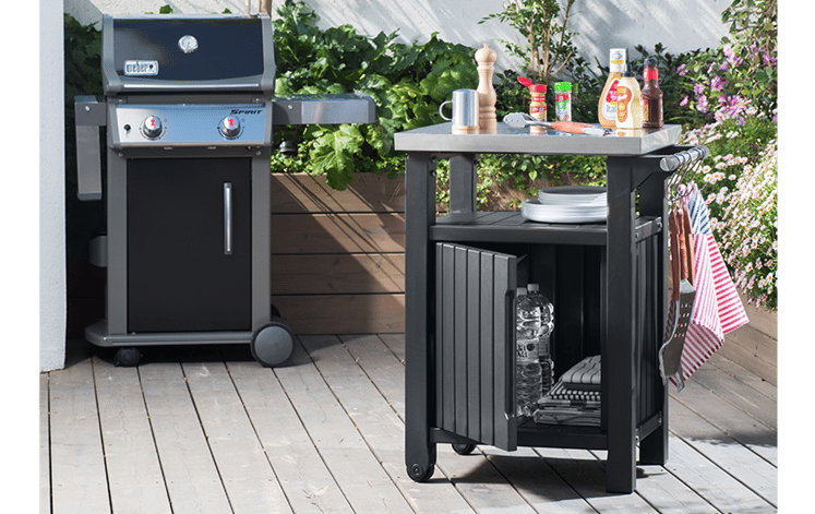 Unity Classic Barbecuetafel -76,5x52x90cm - Antraciet