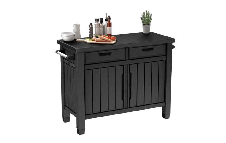 Keter Unity XL Barbecuetafel - 134x51,7x90 cm - Antraciet