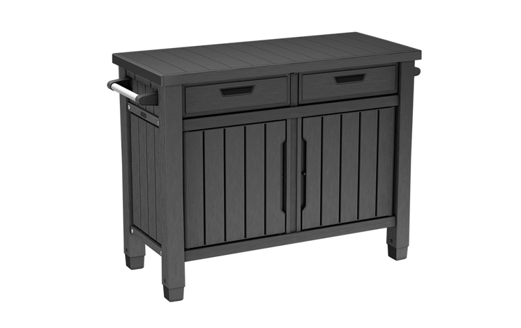 Keter Unity XL Barbecuetafel - 134x51,7x90 cm - Antraciet