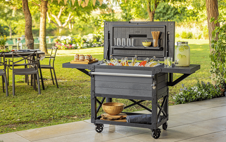 Buy Graphite Patio Cooler and Beverage Cart - Keter Canada