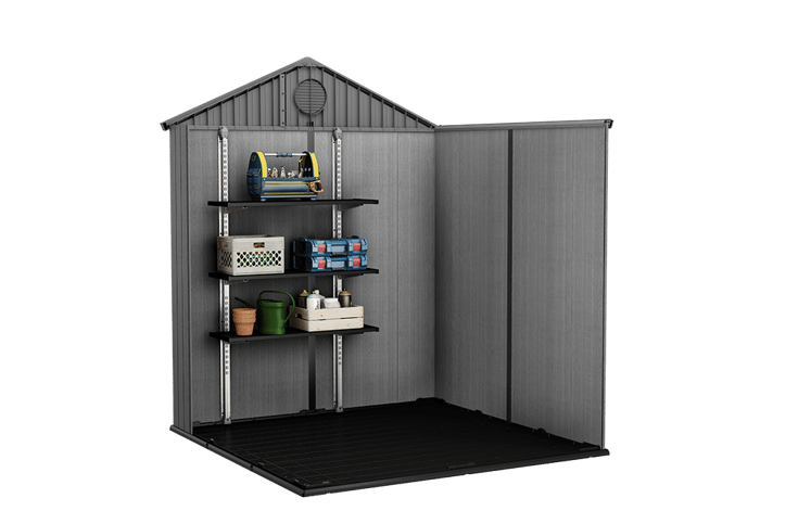 Darwin Graphite Medium Storage Shed - 6x6 Shed - Keter US