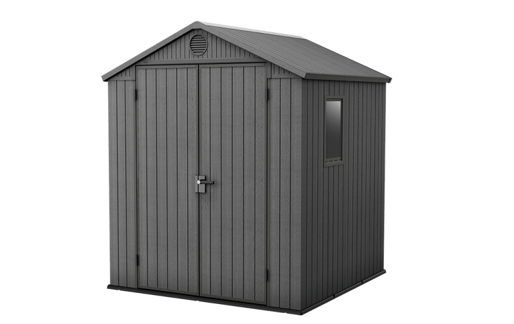 Abri de jardin Darwin 66 - 3,3m² - Gris Aspect Bois