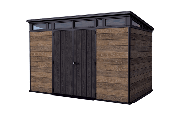 Signature Walnut Brown Large Storage Shed 11x7 Shed Keter US