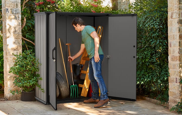 Premier Tall Gartenschrank - Graubraun