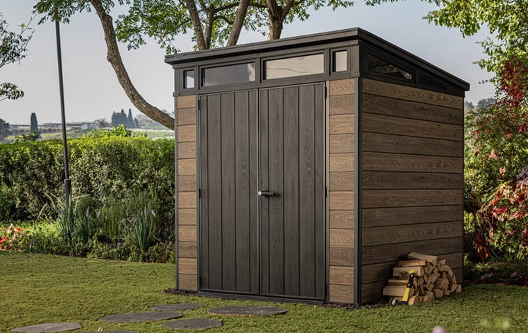 Buy Signature Walnut Brown Large Storage Shed 7x7- Keter Canada