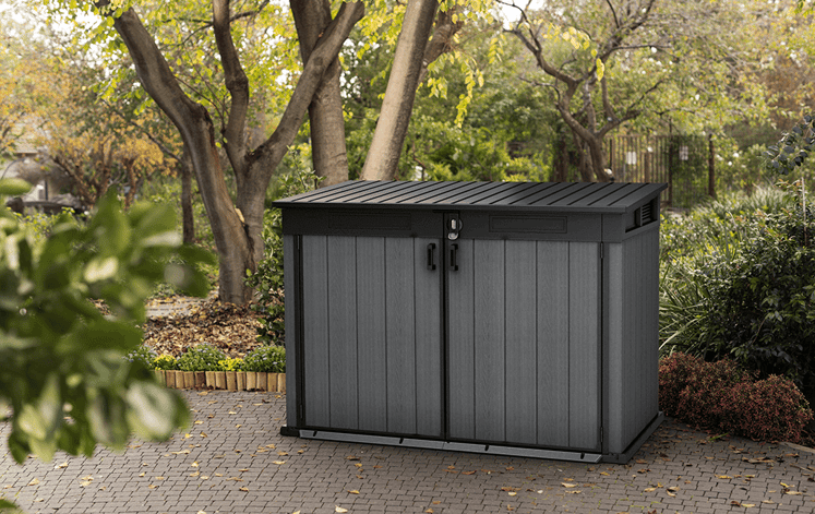 Cortina Mega Graphite Small Storage Shed - 6x3.5 Shed - Keter US