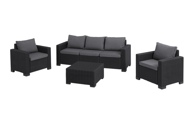 California 3 seater Lounge set - Grey