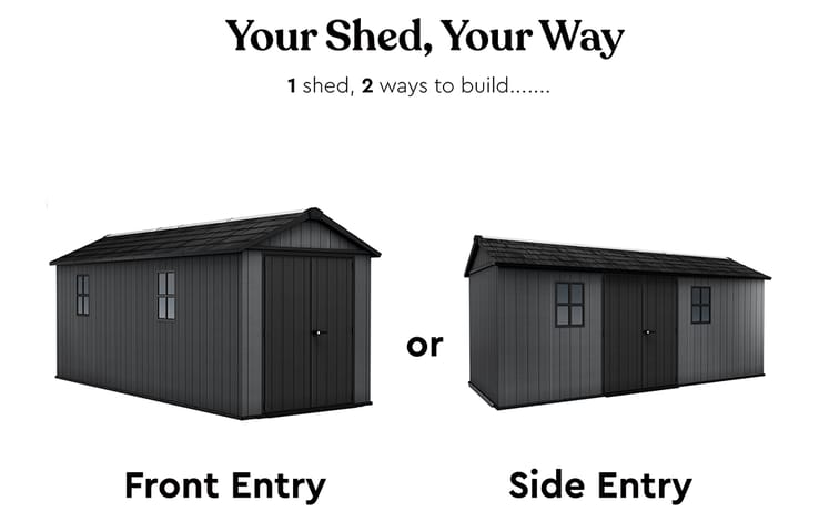 Newton Plus Shed 17x7.5ft - Grey