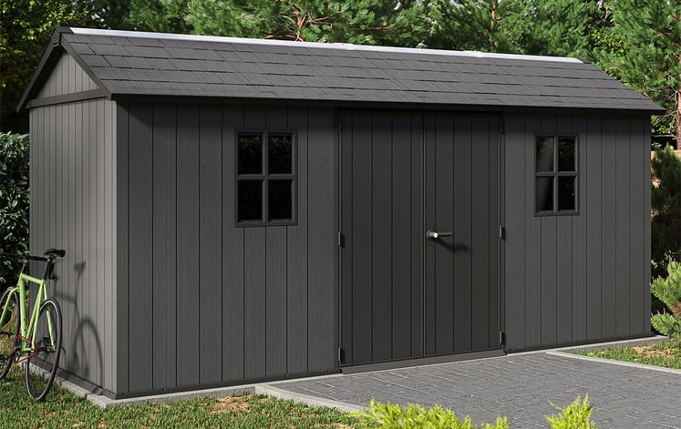 Newton Plus Shed 7.5x15ft - Grey