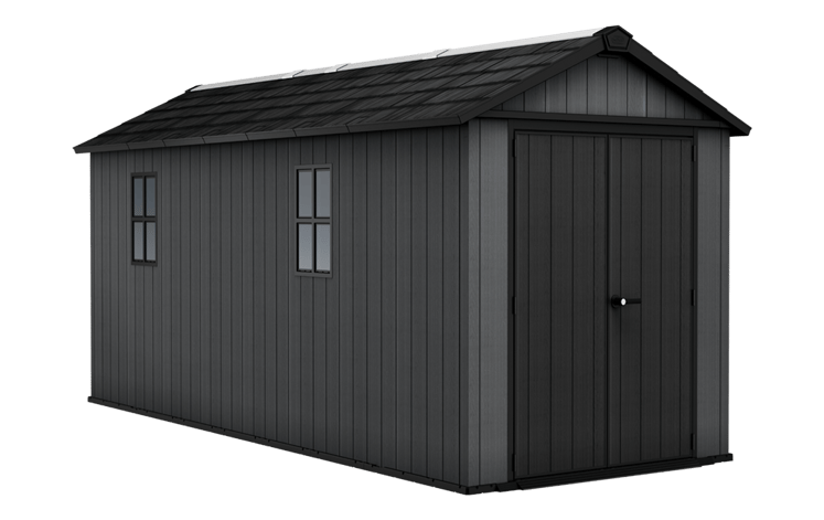 Newton Plus Shed 7.5x17ft - Grey