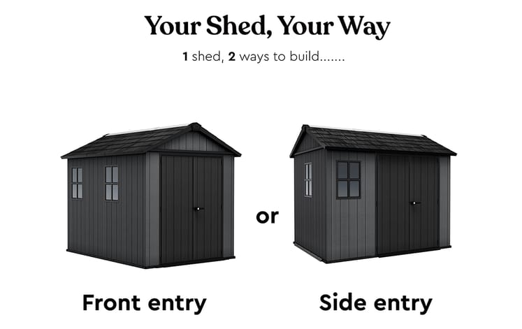 Newton Plus Shed 9x7.5ft - Grey