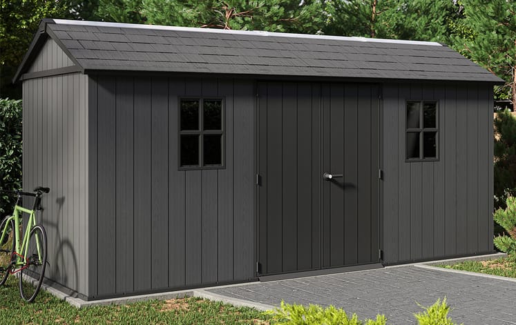 Newton Plus Shed 15x7.5ft - Grey