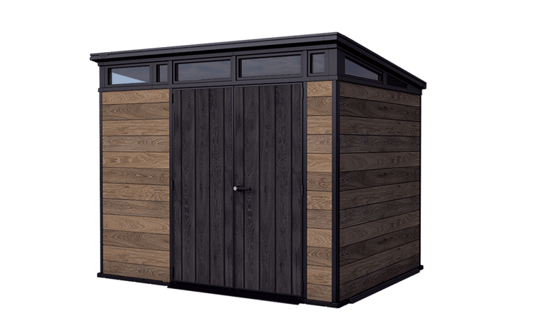 Abri de jardin Signature 97 (6m2) - Marron Aspect Noyer