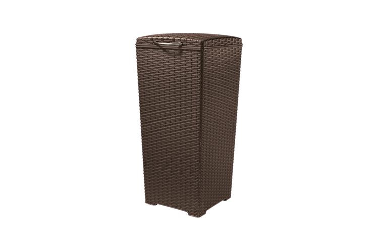 Pacific Brown Outdoor Trash Can - Keter