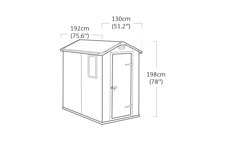 Manor Shed 6x4ft - Grey