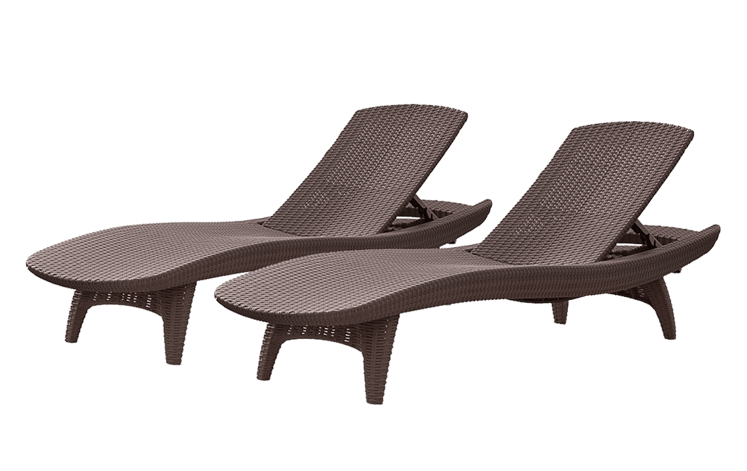 Brown Pacific Chaise Lounge Set - Keter