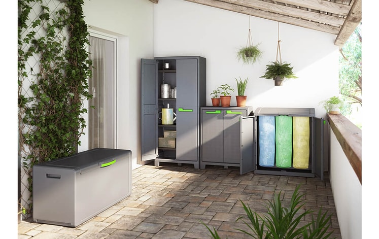 Moby hoge kast - 44x80x182 CM - Antraciet