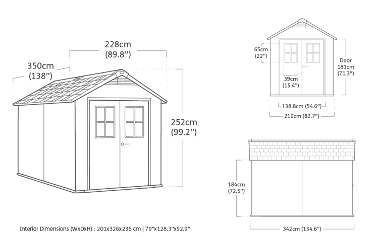 Newton Shed 7.5x11ft - Brown