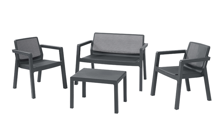 Emily 4 Seater Lounge Set - Grey