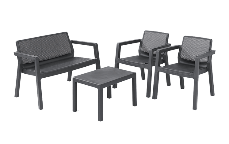 Emily 4 Seater Lounge Set - Grey