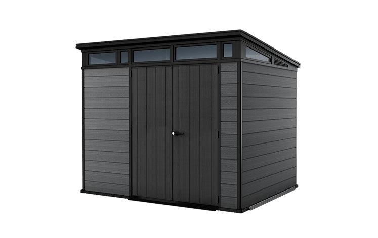 Cortina Graphite Large Storage Shed - 9x7 Shed - Keter US