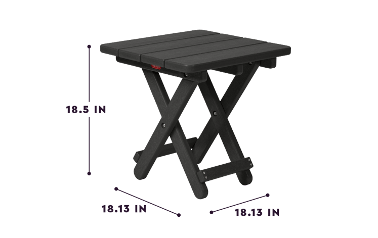 Black Lakeside Square Small Outdoor Side Table - Keter US