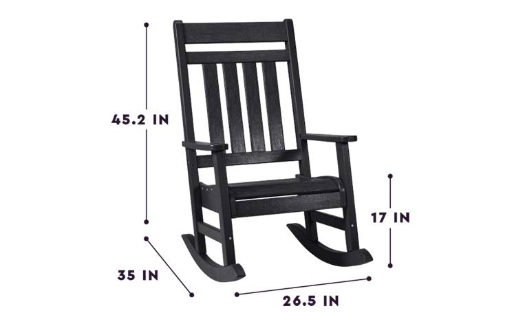 Black Premium Seneca Rocking Chair - Keter US
