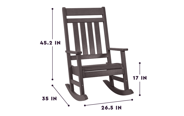 Dark Brown Premium Seneca Rocking Chair - Keter US