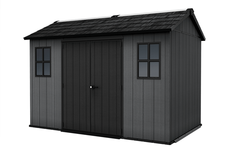 Newton Graphite Large Storage Shed - 11x7.5 Shed - Keter US